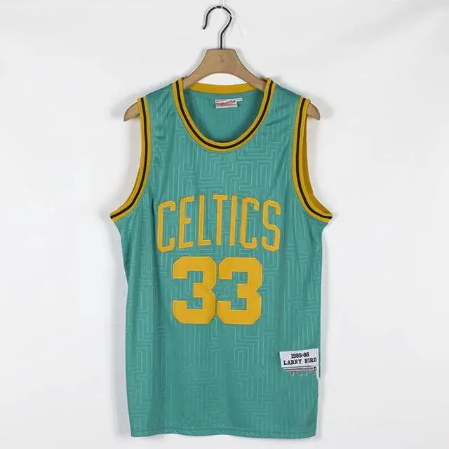 Main image of Boston Celtics Bird blue Basketball Jersey Medium