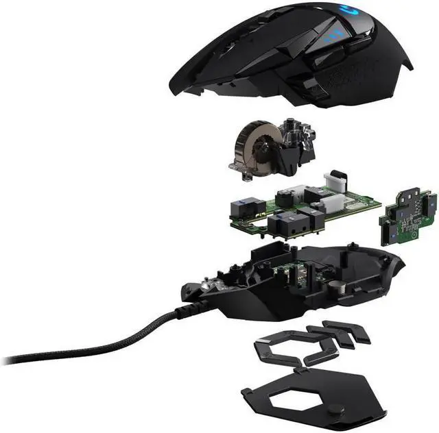 Alt view image 4 of 7 - Logitech G502 LIGHTSPEED Wireless Gaming Mouse with HERO Sensor and Tunable Weights