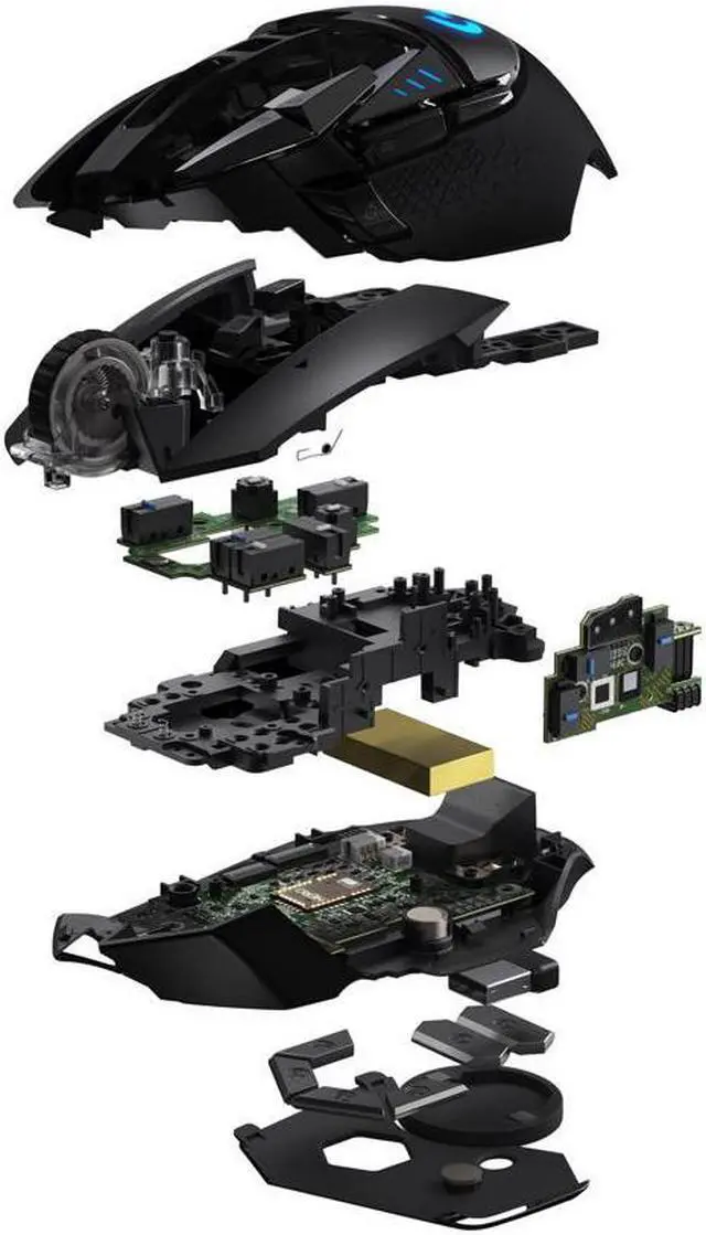 Alt view image 5 of 7 - Logitech G502 LIGHTSPEED Wireless Gaming Mouse with HERO Sensor and Tunable Weights