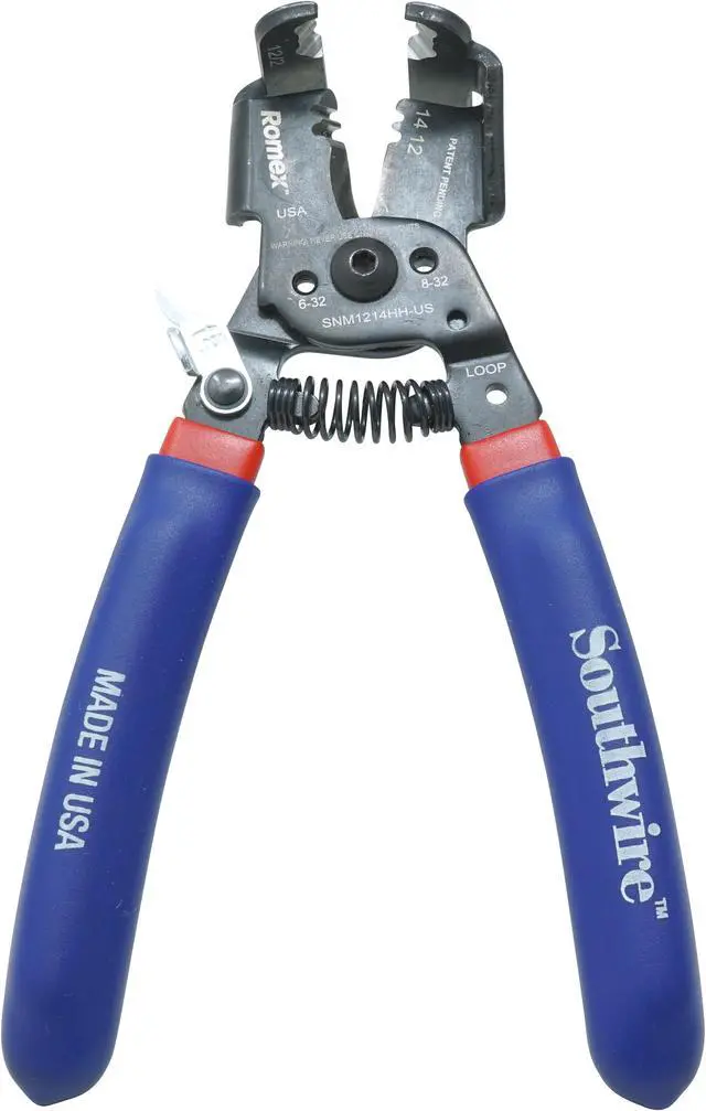 Main image of Southwire SNM1214HH-US ROMEX BOXJaw Dual Wire Stripper and Cutter for 12/2 & 14/2 Romex NMB JACKETS, 12AWG and 14AWG Solid Wire