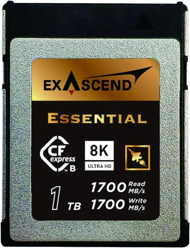 Main image of Exascend 1TB Essential CFexpress Card Type-B, up to 1,700MB/s, compatible with Canon, Nikon, Panasonic, and other cameras