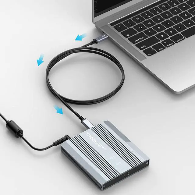 Alt view image 3 of 4 - 6.6ft (2m) for Thunderbolt 3 Cable 40Gbps USB4 Cable , 100W,5K@60Hz Thunderbolt 3 to Thunderbolt 3 Male to Male Cord, for Thunderbolt3 (USB C) Hub, Adapter, Devices, 20V/5A