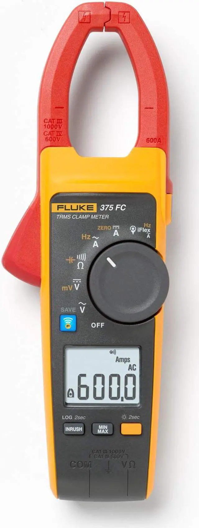 Alt view image 6 of 17 - Fluke - FLUKE-375/FC - FLUKE-375 FC - Clamp Meter, Auto, True RMS, 600 A AC, 1 kV AC, 1 kV DC, 34 mm Jaw Opening Max.