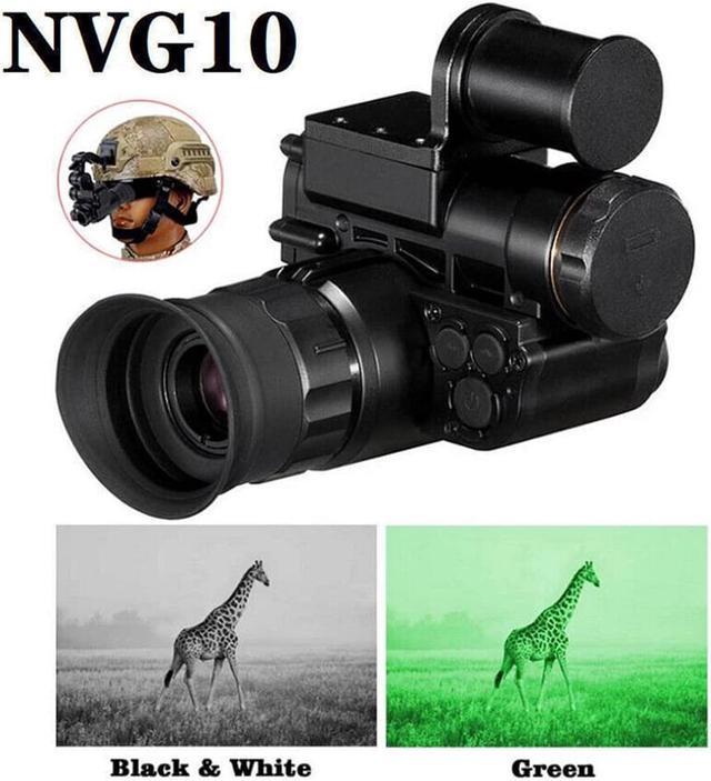 Helmet Mounted Night Vision Monocular,Infrared Night Vision Goggles Visual  Distance 200m for Outdoor Surveillance and Hunting Without Helmet
