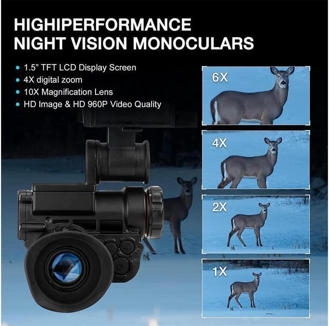 Night Vision Goggles Monocular Green 1920x1080P WIFI IP67 Night Range  200m/656ft