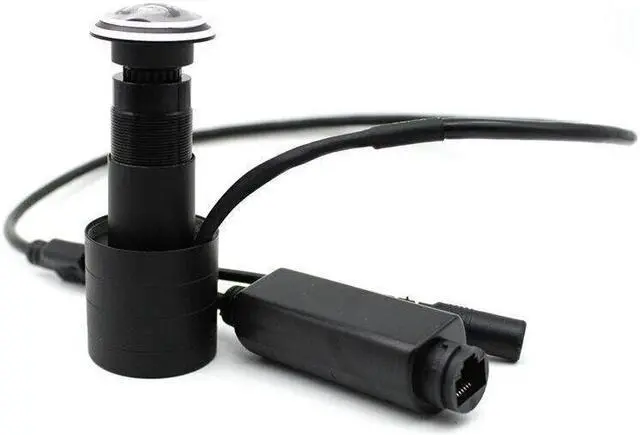 Alt view image 2 of 6 - 2MP HD Door Eye Hole PoE catadioptric camera 1.78mm/mic Mini POE Camera 1080P CCTV Mini Peephole Security Camera With Microphone No WIFI Support No power supply