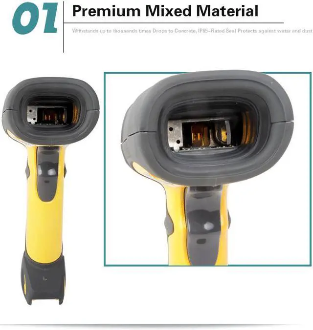 Alt view image 3 of 5 - Zebra (Motorola Symbol) LS3578-FZ Bar Code Reader - Wireless Connectivity - 36 scan/s - 45 ft Scan Distance - 1D - Laser with integrated Bluetooth, with Charging Cradle and USB Cord