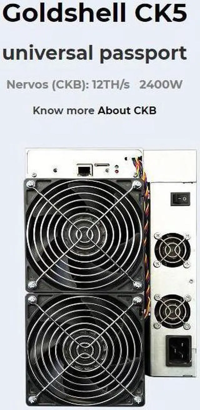 Alt view image 4 of 6 - Goldshell Ck5 12t Ckb Miner Goldshell 2400W Asic Mining Machine Ck5 Miner new