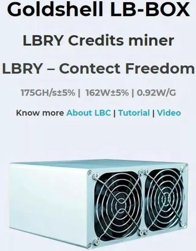 Alt view image 3 of 8 - Goldshell LB-BOX 175GH/S(without psu)Mining Machine Low noise Small&simple Home Mining Home Riching