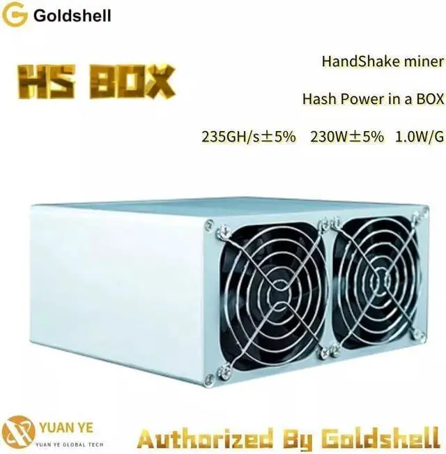 Alt view image 3 of 4 - ASIC miner Goldshell HS-BOX (without psu) 235GH/s Blake2B + SHA3 HandShake HNS miner better than HS1 SH3 SH5 Mini-DOGE KD-BOX LB-BOX LT5 S19