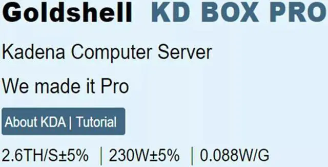 Alt view image 5 of 6 - New Release Goldshell KD BOX Pro 2.6T Hashrate KDA Miner Upgarded from KD BOX