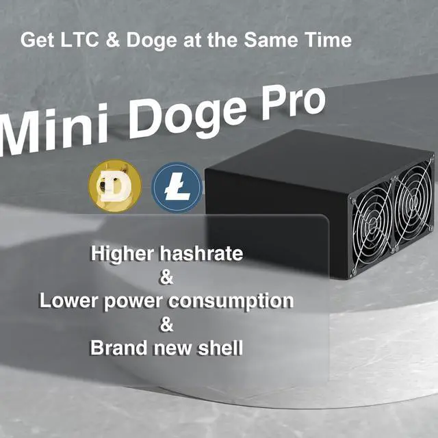 Alt view image 6 of 6 - New Super Slience Goldshell MiniDoge Pro LTC & Doge Miner 205MH/s 220W Home Use with PSU