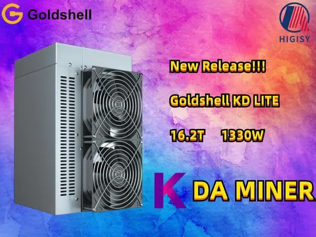 Main image of Gold shell KD LITE 16.2T Hashrate KDA Miner Kadena algorithm 1330W Power Consumption Come With PSU Upgarded from KD BOX and KD6