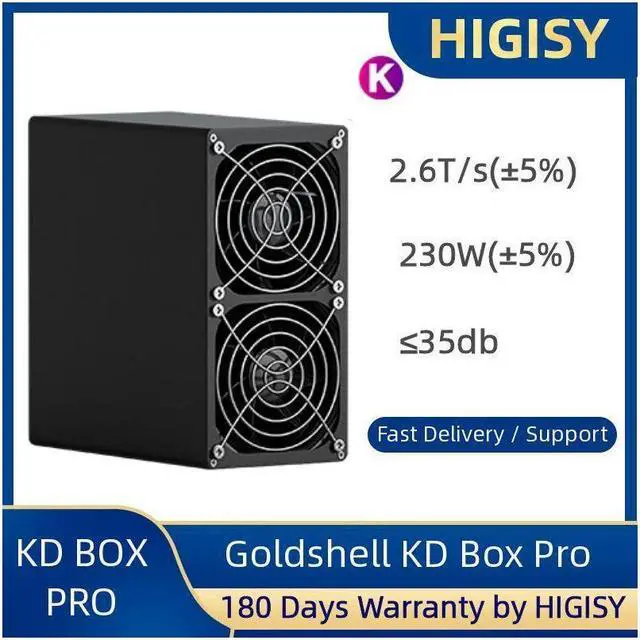 Alt view image 4 of 4 - Goldshell KD Box Pro Kadena Miner 2.6TH/s 230W with PSU