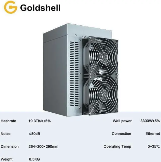 Alt view image 2 of 5 - New Arrival Gold shell CK6 Best Miner For CKB New Upgrade Nervos Network Super Computing Server New Upgrade, 19.3H/s±5% | 3300W±5% | 0.17W/M Better Than CK BOX