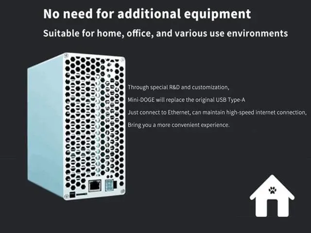 Alt view image 3 of 7 - Goldshell Mini-DOGE  DOGE& LTC (with psu)Mining Machine Low noise Small&simple Home Mining Home Riching