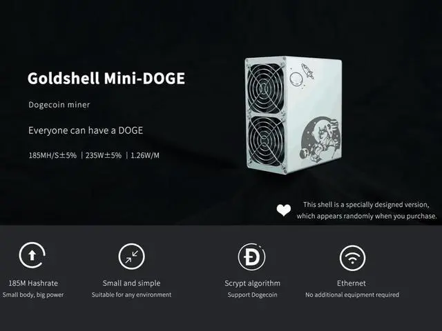 Alt view image 4 of 7 - Goldshell Mini-DOGE  DOGE& LTC (with psu)Mining Machine Low noise Small&simple Home Mining Home Riching