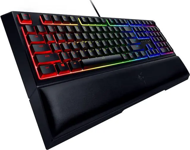 Main image of Razer Ornata V2 Gaming Keyboard: Hybrid Mechanical Key Switches - Customizable Chroma RGB Lighting - Individually Backlit Keys - Detachable Plush Wrist Rest - Programmable Macros