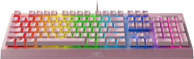 Alt view image 4 of 6 - Razer BlackWidow V3 Mechanical Gaming Keyboard: Green Mechanical Switches - Tactile & Clicky - Chroma RGB Lighting - Compact Form Factor - Programmable Macro Functionality - Quartz Pink