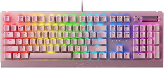 Alt view image 2 of 6 - Razer BlackWidow V3 Mechanical Gaming Keyboard: Green Mechanical Switches - Tactile & Clicky - Chroma RGB Lighting - Compact Form Factor - Programmable Macro Functionality - Quartz Pink