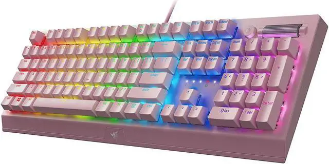 Alt view image 6 of 6 - Razer BlackWidow V3 Mechanical Gaming Keyboard: Green Mechanical Switches - Tactile & Clicky - Chroma RGB Lighting - Compact Form Factor - Programmable Macro Functionality - Quartz Pink