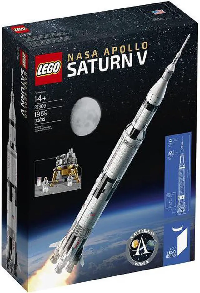 Alt view image 5 of 11 - LEGO Saturn V 21309 LEGO Ideas Nasa Apollo Saturn V 21309 Building Kit (1969 Piece) age 14 years and up