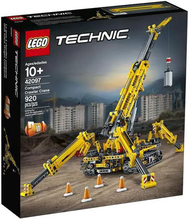 Alt view image 8 of 14 - LEGO Technic 42097 Compact Crawler Crane 920 Piece Construction Building Set