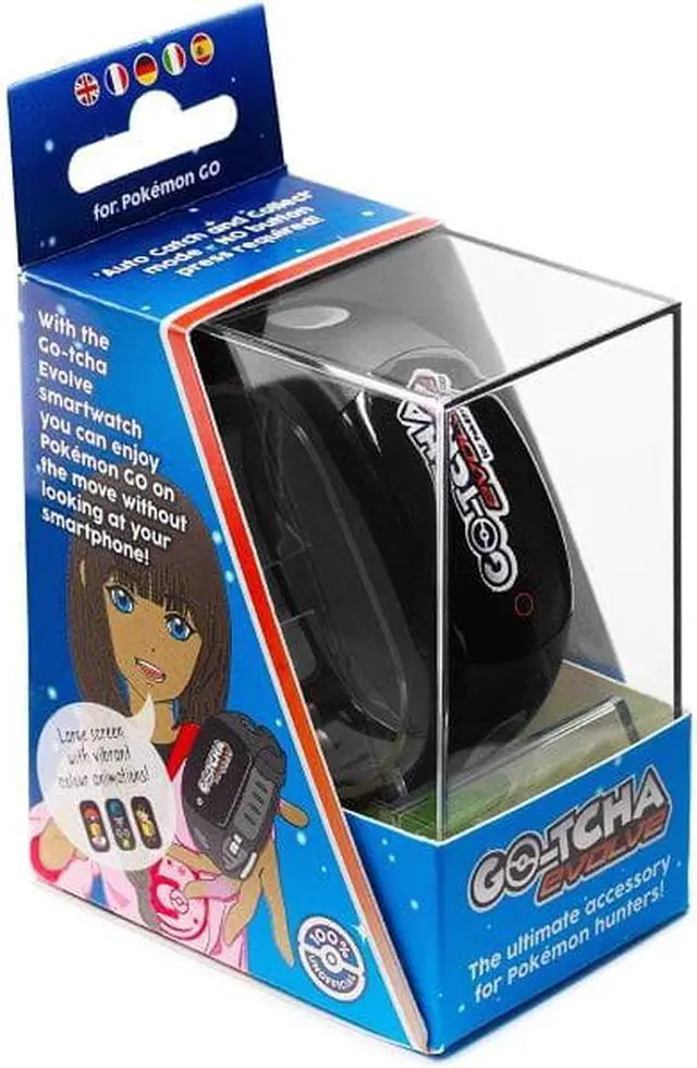 Alt view image 8 of 12 - Go-tcha Evolve LED-Touch Wristband Watch for Pokemon Go with Auto Catch and Auto Spin - Black/Grey