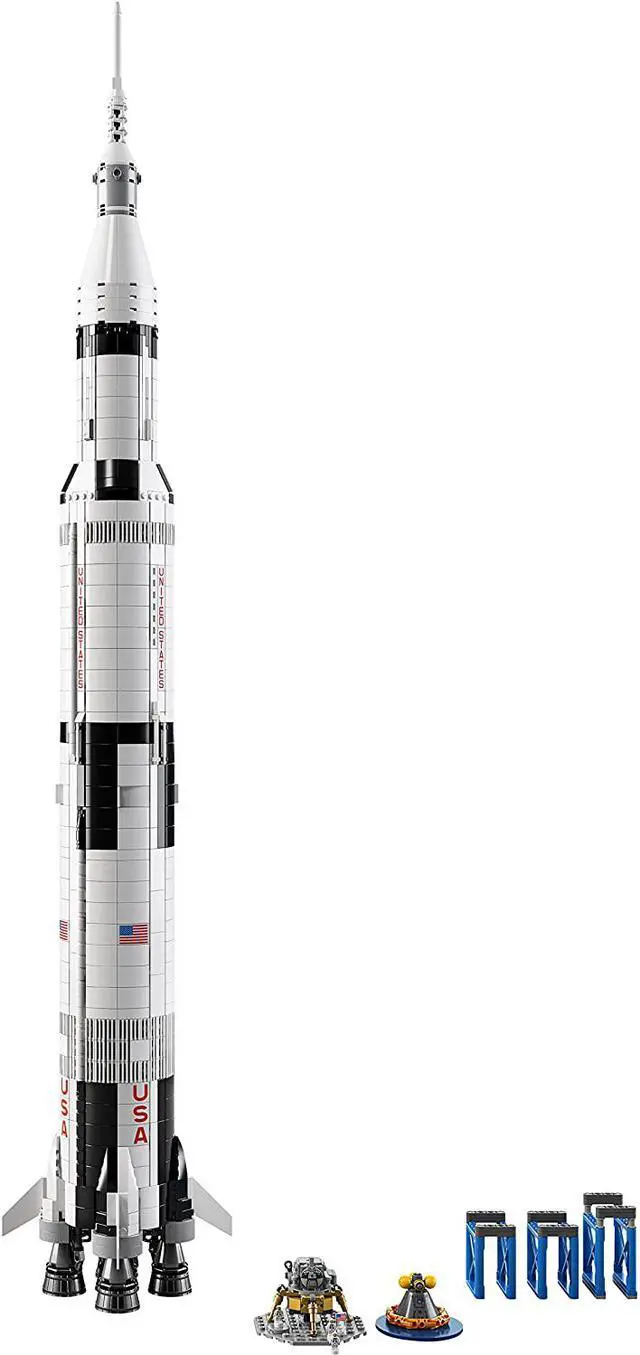 Alt view image 8 of 11 - LEGO Saturn V 21309 LEGO Ideas Nasa Apollo Saturn V 21309 Building Kit (1969 Piece) age 14 years and up
