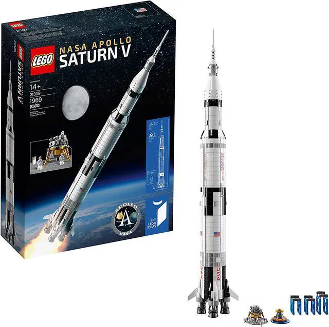 Alt view image 7 of 11 - LEGO Saturn V 21309 LEGO Ideas Nasa Apollo Saturn V 21309 Building Kit (1969 Piece) age 14 years and up