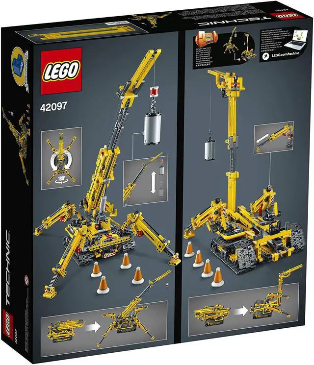 Alt view image 9 of 14 - LEGO Technic 42097 Compact Crawler Crane 920 Piece Construction Building Set