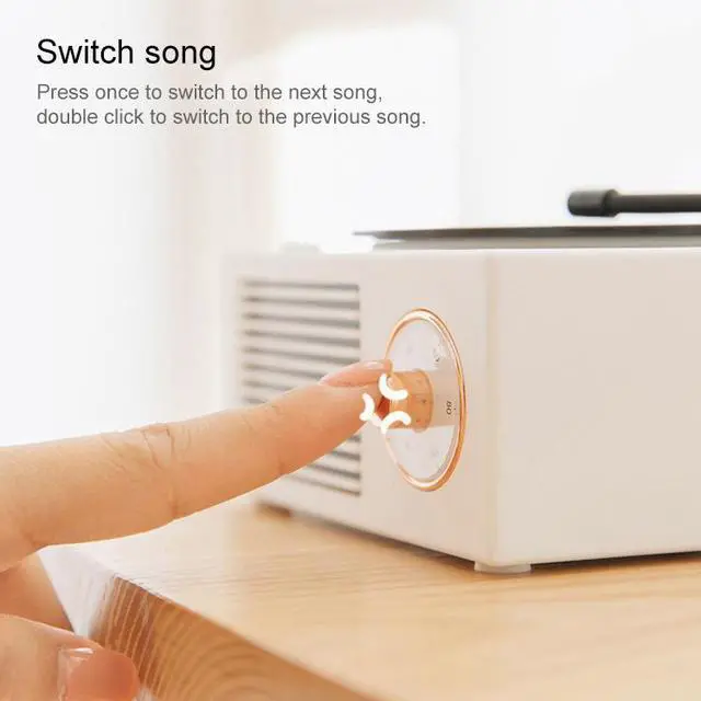 Alt view image 6 of 7 - B10 Atomic Bluetooth Speakers Retro Vinyl Player Desktop Wireless Creative Multifunction Mini Stereo Speakers