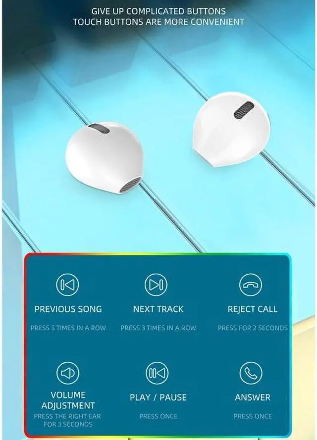 Alt view image 3 of 7 - X6WS Mini Noise Reduction Digital Display TWS Wireless Bluetooth Earphone (White)