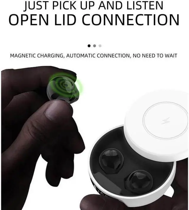 Alt view image 4 of 7 - X6WS Mini Noise Reduction Digital Display TWS Wireless Bluetooth Earphone (White)