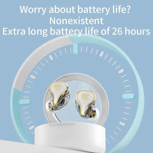 Alt view image 6 of 7 - KZ SK10 1DD+1BA Hybrid Technology Bluetooth 5.2 True Wireless TWS Earphone SK10(Black) (Black)