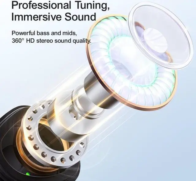 Alt view image 5 of 7 - JOYROOM JR-TL1 Pro TWS Touch Bluetooth Earphone with Charging Box & Lanyard (Black)