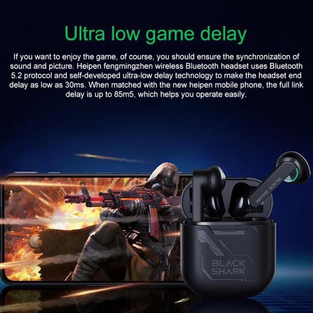 Alt view image 6 of 7 - Black Shark Noise Reduction True Wireless Bluetooth Earphone (White)