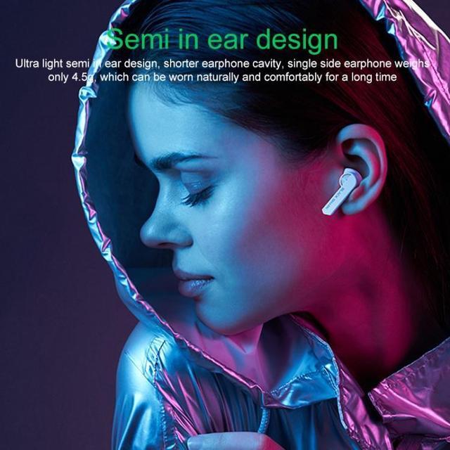 Alt view image 7 of 7 - Black Shark Noise Reduction True Wireless Bluetooth Earphone (White)
