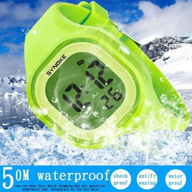 Alt view image 3 of 7 - SYNOKE 66896 Multifunctional Detachable Waterproof Luminous Student Watch (Pink)