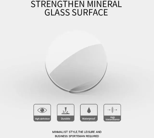 Alt view image 5 of 6 - YAZOLE 418 Sports Watch Casual Fashion Luminous Men Quartz Watch (White Tray Dark Brown Belt)