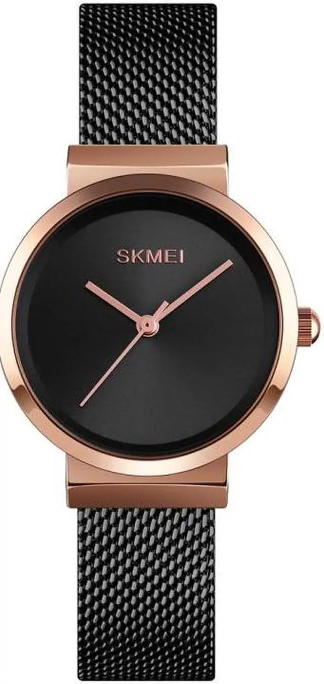 Alt view image 2 of 7 - Skmei 1595 Fashion Elegant Scale Free Steel Mesh Belt Women's Watch Waterproof Business Student Quartz Watch Female (Gold)