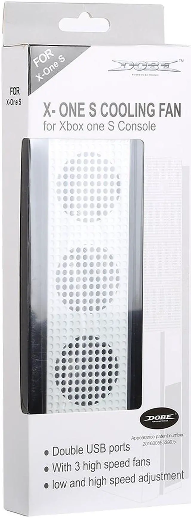 Alt view image 7 of 8 - DOBE Game Console Cooling Fans with Dual USB Ports & Low/High Speed Switch for XBOX One S Console
