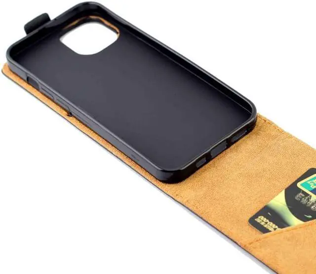 Alt view image 5 of 5 - For iPhone 14 Vertical Flip Leather Phone Case with Card Slot