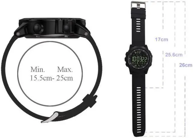 Alt view image 4 of 7 - PR1-2 1.24 inch IP68 Waterproof Sport Smart Watch, Support Bluetooth / Sleep Monitor / Call Reminder (Red)