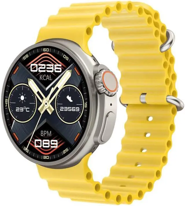 Main image of K9 Ultra Pro 1.39 inch Silicone Band IP67 Waterproof Smart Watch Support Bluetooth Call / NFC (Yellow)