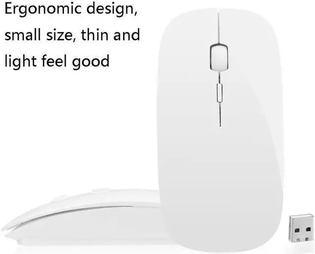 Alt view image 4 of 6 - MF-822 2.4G Wireless Mouse 4 Keys Mute Office Ultra-Thin Mouse (Black)