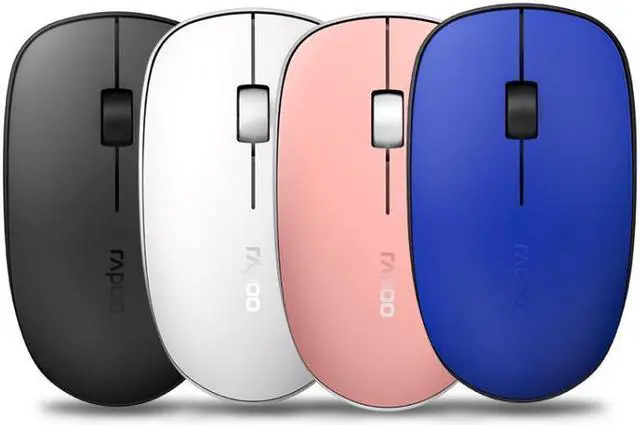 Alt view image 2 of 7 - Rapoo M200G 1300 DPI 3 Keys Silent Wireless Mouse (Blue) Black