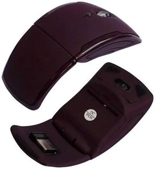 Alt view image 2 of 5 - Wireless 2.4GHz 800-1200-1600dpi Snap-in Transceiver Folding Wireless Optical Mouse / Mice(Black)