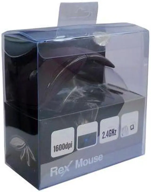 Alt view image 5 of 5 - Wireless 2.4GHz 800-1200-1600dpi Snap-in Transceiver Folding Wireless Optical Mouse / Mice(Black)