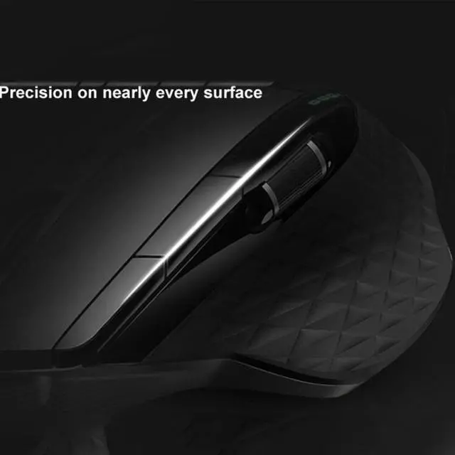 Alt view image 7 of 7 - Rapoo MT750 Pro 3200 DPI Bluetooth Wireless Mouse Gaming Laptop Large-hand Mouse, Support Qi Wireless Charging (Black)
